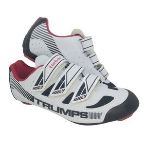Tiebao Trumps Mens Pre-owned Black & White Binding Cycling Bicycle Shoes -sz. 11